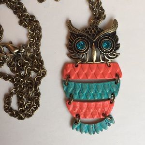 Owl Pendant and Necklace